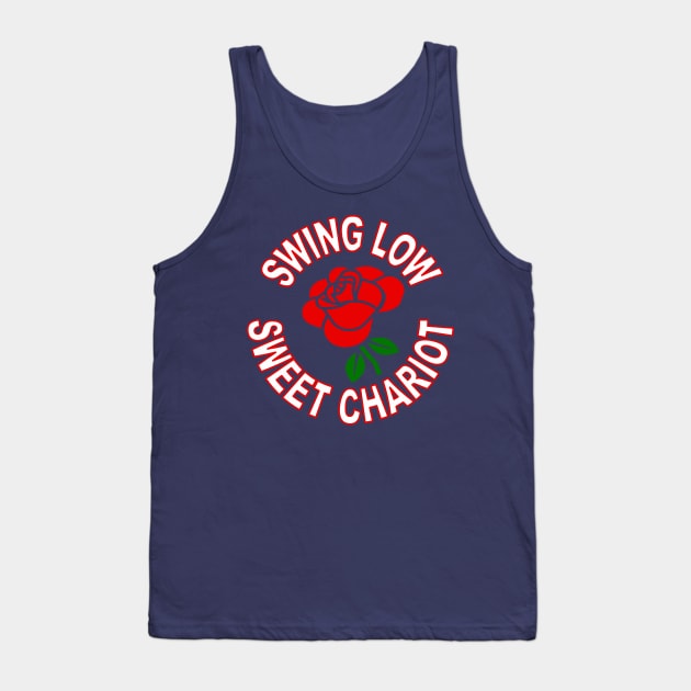 Single Red Rose and Swing Low Sweet Chariot Quote Tank Top by taiche